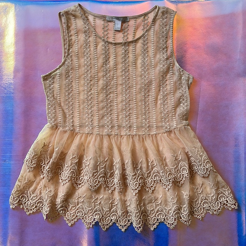Nude Lace Top